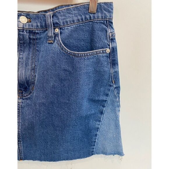 Madewell Rigid Denim A-Line Mini Skirt: Pieced Edition - Picture 5 of 11